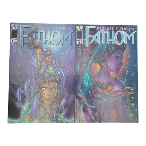 Image Comics Other - Michael Turner's Fathom #1 and #2 - Image/Top Cow Comics - 1998